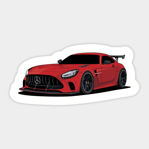 Red Merc Sticker by Garage Buds